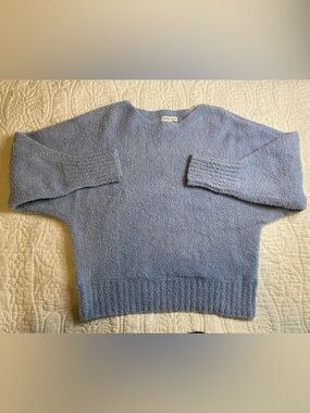 Cozy Light Blue Women's Crewneck Sweater